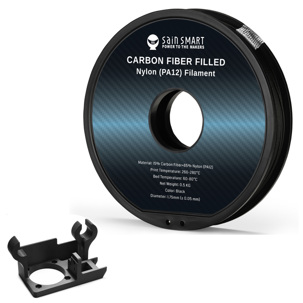 ePA12-CF 1.75mm Carbon Fiber Nylon Filament, 0.5kg, Accuracy +/- 0.05 mm, Black   Filament   3DPrintiverse.com