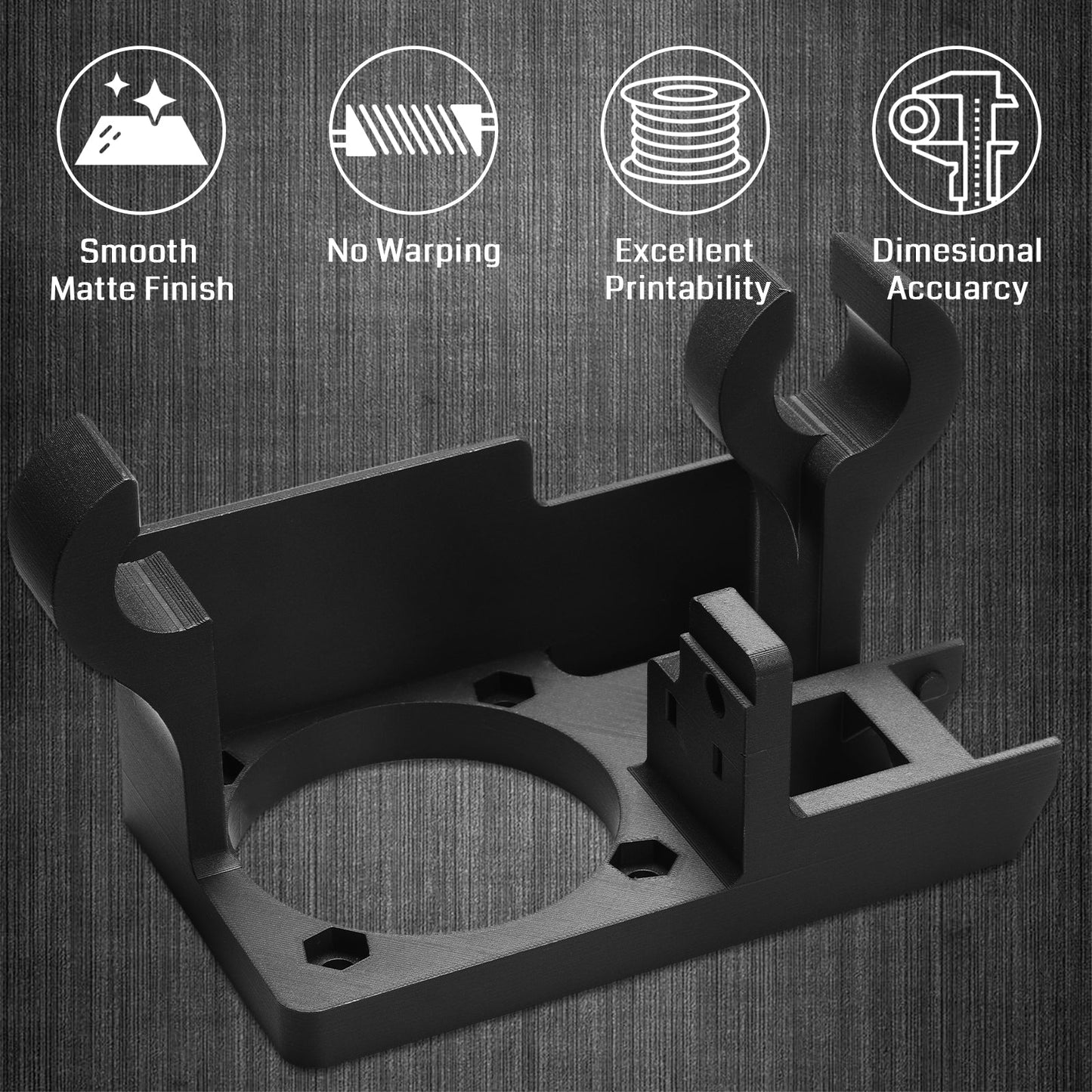 ePA12-CF 1.75mm Carbon Fiber Nylon Filament, 0.5kg, Accuracy +/- 0.05 mm, Black   Filament   3DPrintiverse.com