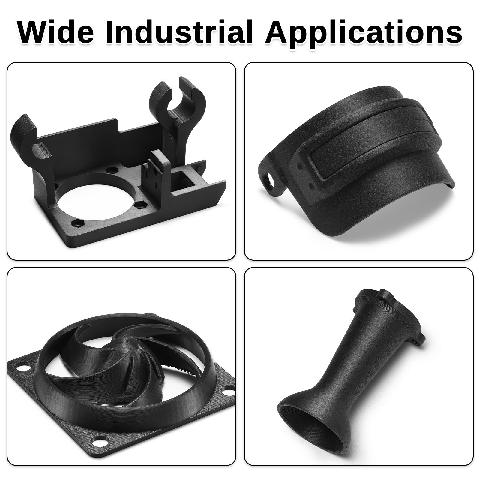 ePA12-CF 1.75mm Carbon Fiber Nylon Filament, 0.5kg, Accuracy +/- 0.05 mm, Black   Filament   3DPrintiverse.com