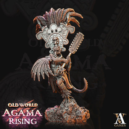 3D Printed Archvillain Games Agama Sundancers Old World Agama Rising 28 32mm D&D 3D Printing Boss
