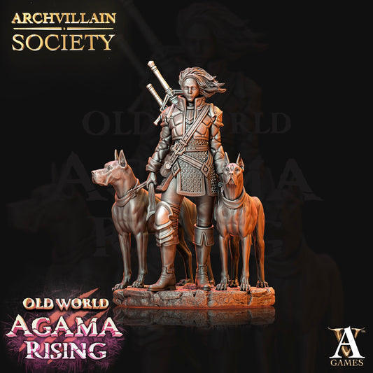 3D Printed Archvillain Games  Archvillain Society Vol 2 Tanya - Hound Master 28 32mm D&D 3D Printing Boss