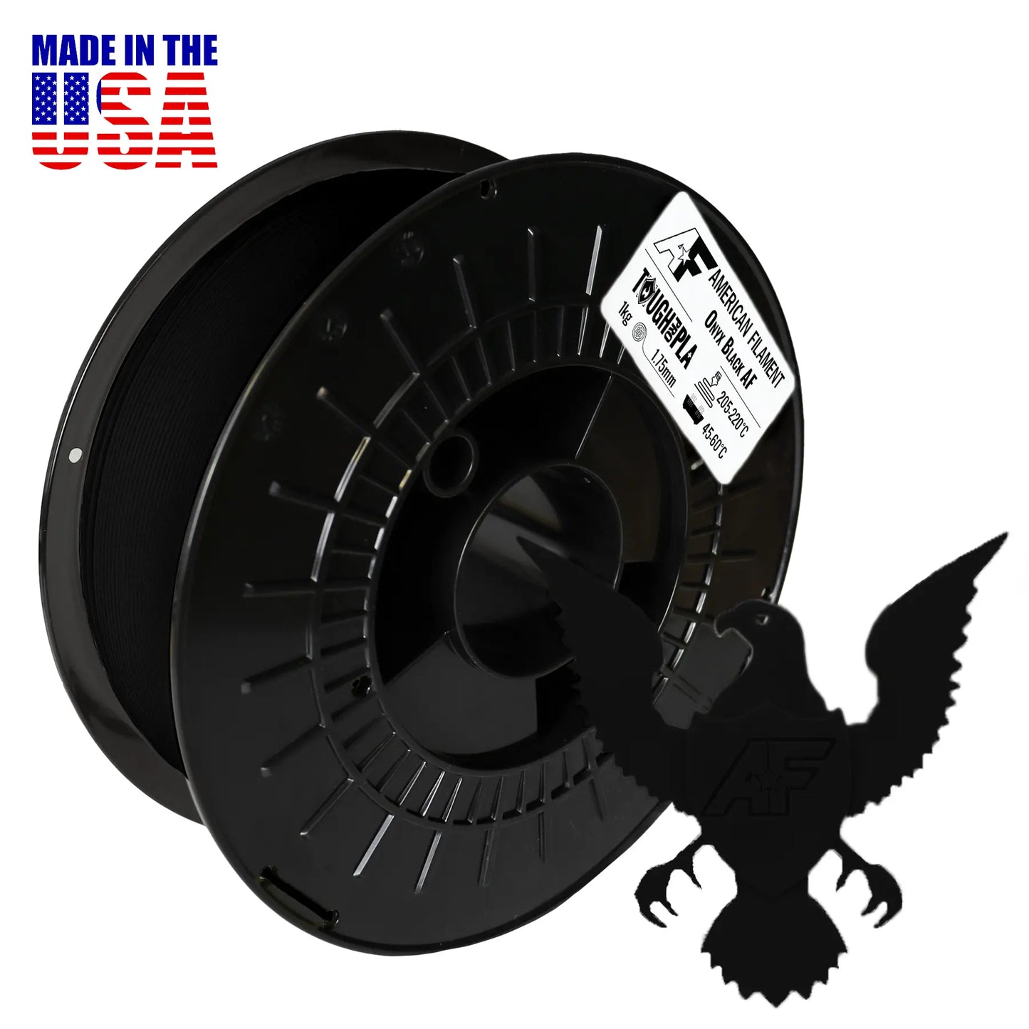 Onyx Black AF 1.75mm Tough Pro PLA+ Filament Made in the USA!   Tough Pro PLA+  32.99 3DPrintiverse.com