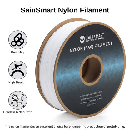 PA6 Nylon Filament 1.75mm, 1kg, Accuracy +/- 0.04 mm   Filament   3DPrintiverse.com
