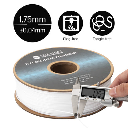 PA6 Nylon Filament 1.75mm, 1kg, Accuracy +/- 0.04 mm   Filament   3DPrintiverse.com