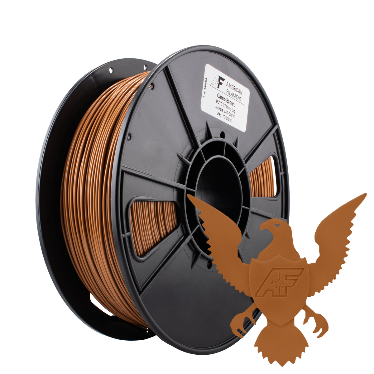 Camo Brown AF 1.75mm PCTG Filament Made in the USA!   PCTG   3DPrintiverse.com
