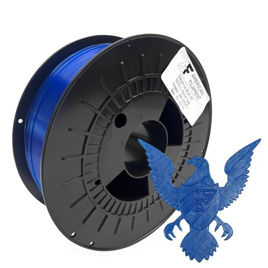 Transparent Sapphire Blue AF 1.75mm PCTG Filament Made in the USA! American Filament