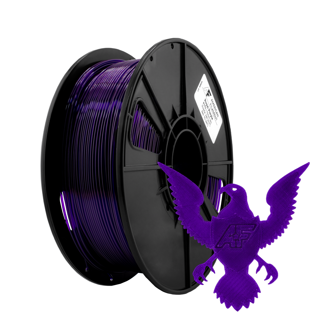 Transparent Royal Purple AF 1.75mm PCTG Filament Made in the USA!   PCTG   3DPrintiverse.com