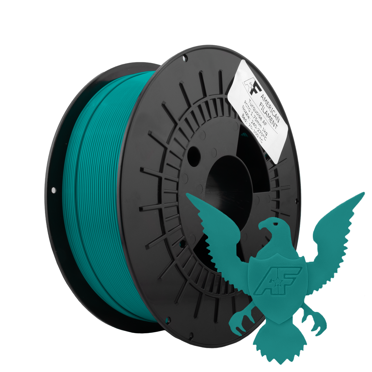 Turquoise AF 1.75mm PCTG Filament Made in the USA!   PCTG   3DPrintiverse.com