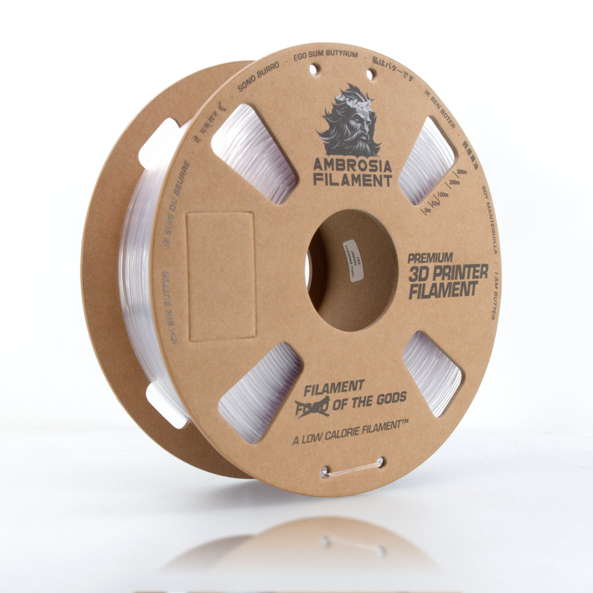 AMBROSIA PLA Filament of the Gods - 1KG Bambu AMS Friendly Cardboard Spools Premium 3D Printing Filament   Filament   3DPrintiverse.com