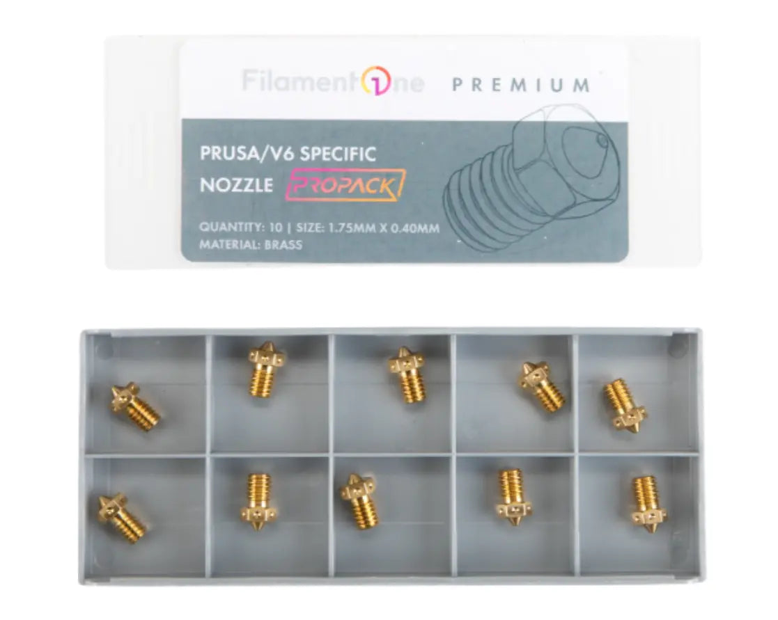 PRO-PACK: RepRap (V6) Brass Nozzle 0.40mm (Pack of 10)   Printer Parts   3DPrintiverse.com