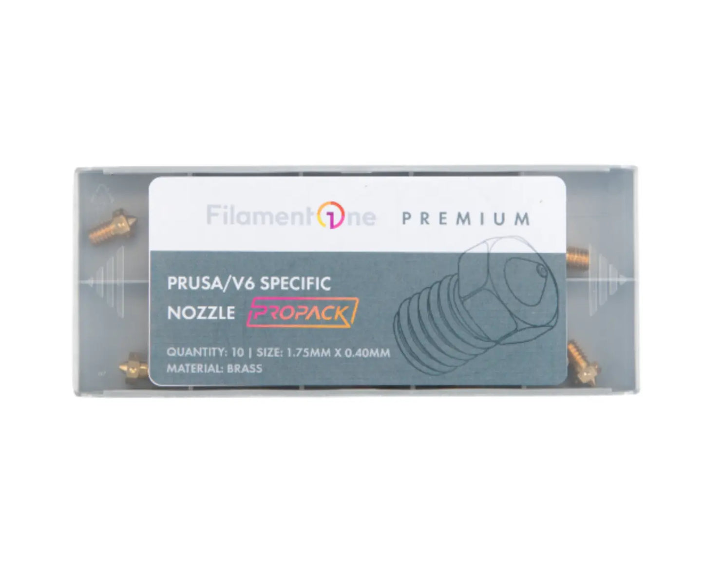 PRO-PACK: RepRap (V6) Brass Nozzle 0.40mm (Pack of 10)   Printer Parts   3DPrintiverse.com