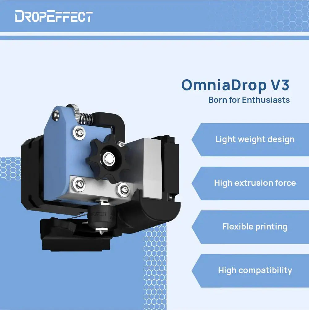 Phaetus OmniaDrop Extruder for Flexible Filaments Standard (assembled) and Simplified (hardware kit) Editions   3D Printer Accessories   3DPrintiverse.com