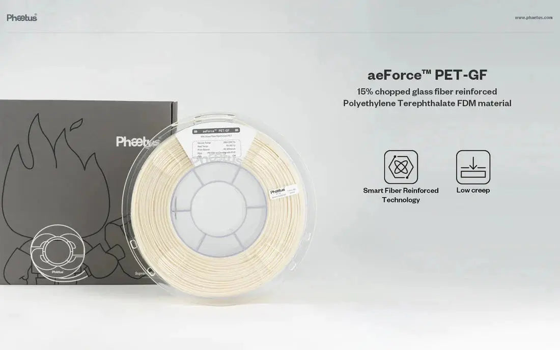 Phaetus aeForce PET-GF 15% Glass Filled PET 3D Printer Filament 1KG 1.75mm   Filament   3DPrintiverse.com