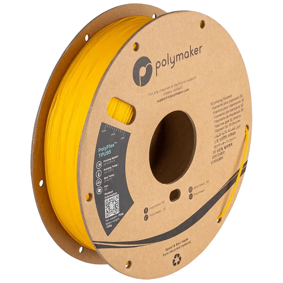 Polymaker PolyFlex TPU95 3D Printer Filament 750g 1.75mm   Filament  29.99 3DPrintiverse.com