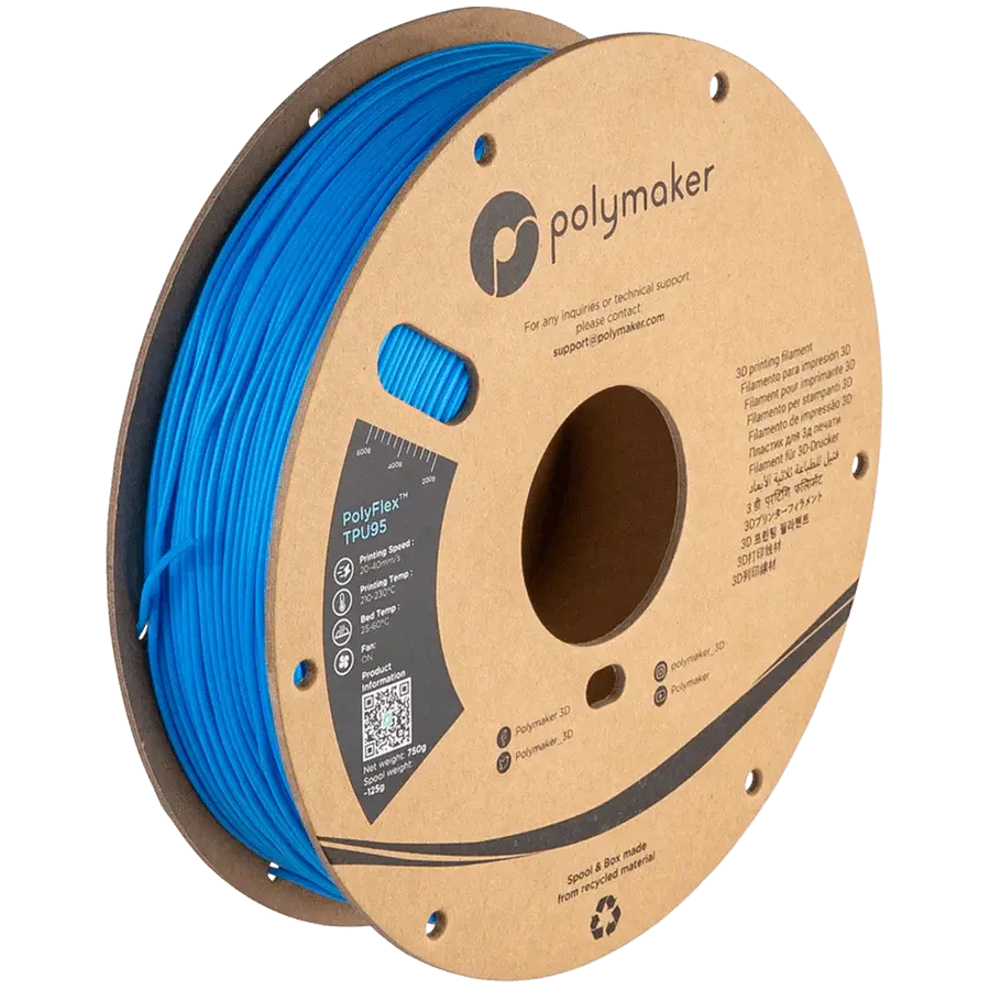 Polymaker PolyFlex TPU95 3D Printer Filament 750g 1.75mm   Filament  29.99 3DPrintiverse.com