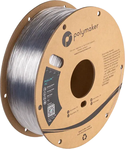 Polymaker PolyLite PC Polycarbonate 3D Printer Filament 1KG 1.75mm   Filament   3DPrintiverse.com