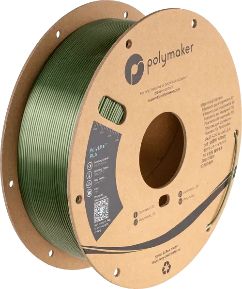 Polymaker PolyLite Silk PLA 3D Printer Filament 1KG 1.75mm   Filament  24.99 3DPrintiverse.com