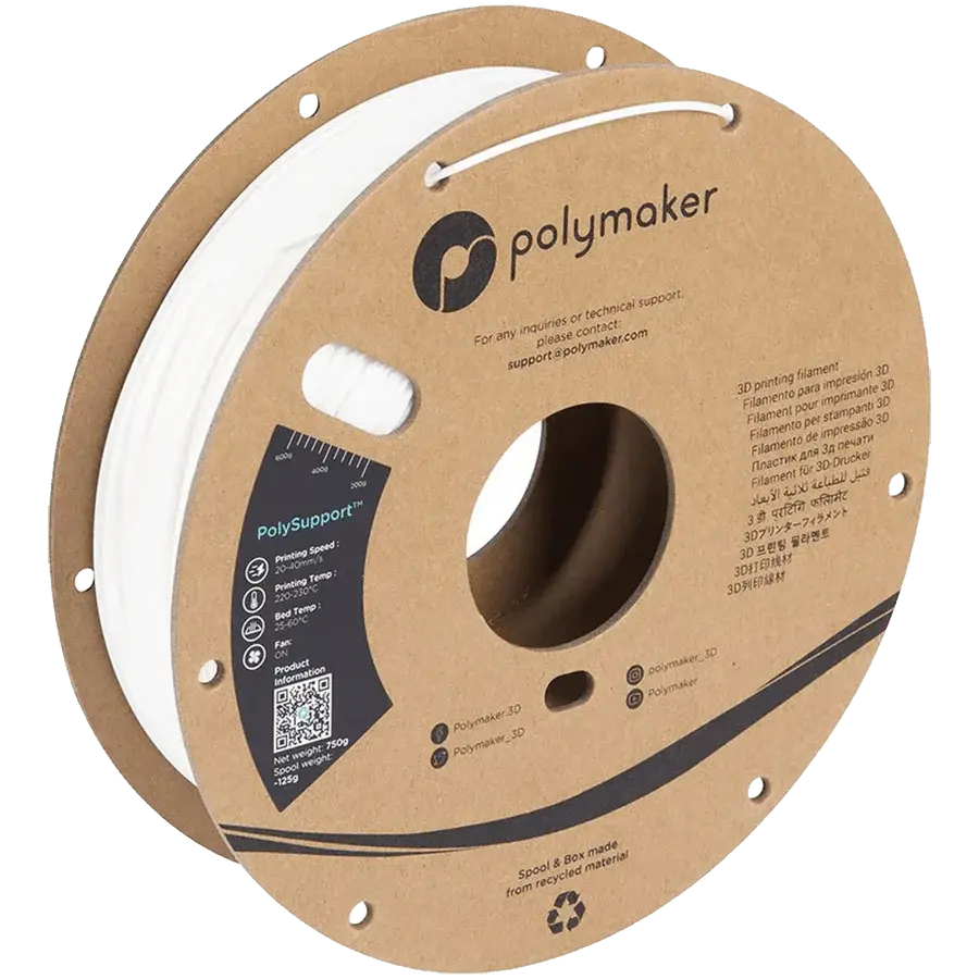 Polymaker PolySupport 3D Printer Filament for Support Material for PLA 750g 1.75mm   Filament   3DPrintiverse.com