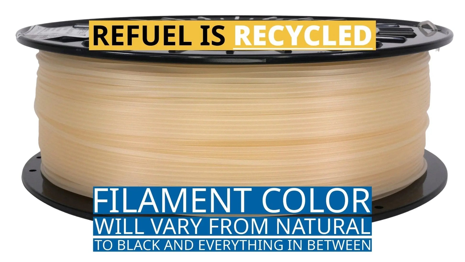 ReFuel™3D-Fuel Recycled Standard or Tough Pro PLA+, 1.75mm   Filament   3DPrintiverse.com