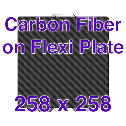 Flexi Plate with Carbon Fiber - Bambu Lab A1, X1, P1 - 258 x 258 Wham Bam Systems