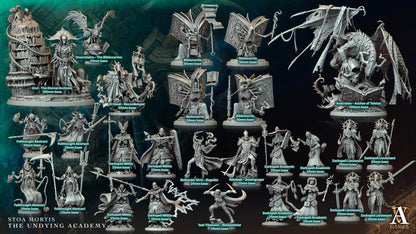 3D Printed Archvillain Games Anecralon Archon of Teletes Stoa Mortis The Undying Academy 28 32mm D&D 3D Printing Boss