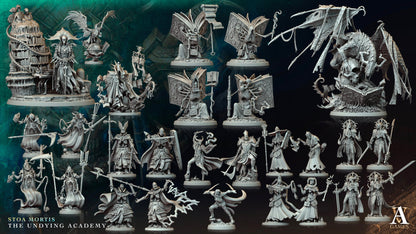 3D Printed Archvillain Games Anecralon Archon of Teletes Stoa Mortis The Undying Academy 28 32mm D&D 3D Printing Boss