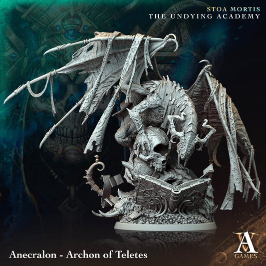 3D Printed Archvillain Games Anecralon Archon of Teletes Stoa Mortis The Undying Academy 28 32mm D&D 3D Printing Boss
