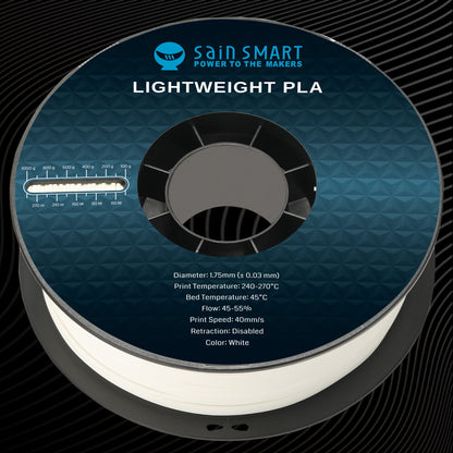 LW-PLA Filament, 1.75mm, Black & White, 1KG, Lightweight Low-Density Active Foaming PLA for 3D Print RC Planes Drone Parts   Filament   3DPrintiverse.com