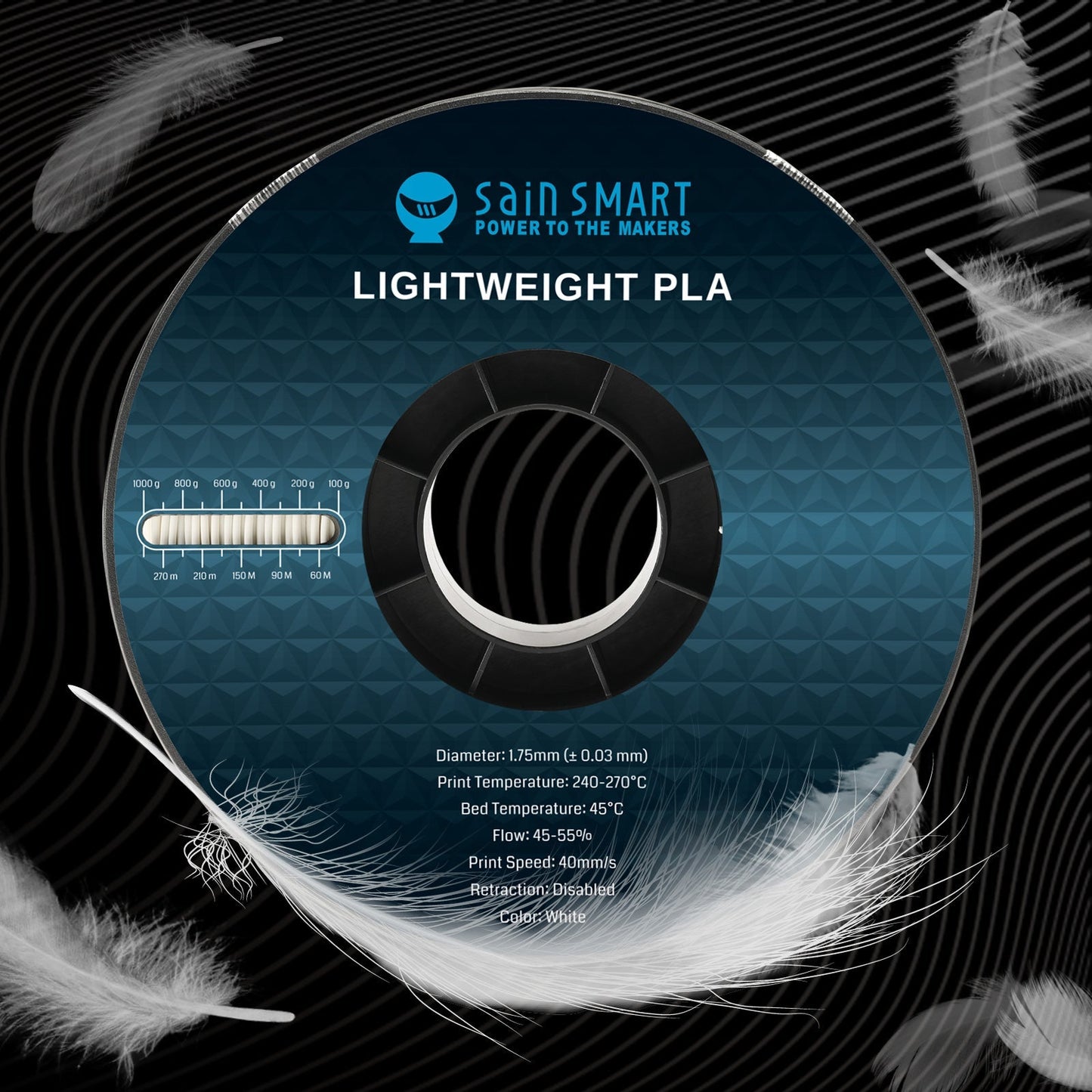 LW-PLA Filament, 1.75mm, Black & White, 1KG, Lightweight Low-Density Active Foaming PLA for 3D Print RC Planes Drone Parts   Filament   3DPrintiverse.com