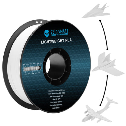 LW-PLA Filament, 1.75mm, Black & White, 1KG, Lightweight Low-Density Active Foaming PLA for 3D Print RC Planes Drone Parts   Filament   3DPrintiverse.com
