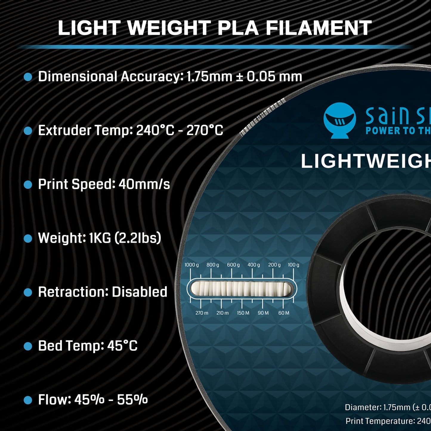 LW-PLA Filament, 1.75mm, Black & White, 1KG, Lightweight Low-Density Active Foaming PLA for 3D Print RC Planes Drone Parts   Filament   3DPrintiverse.com