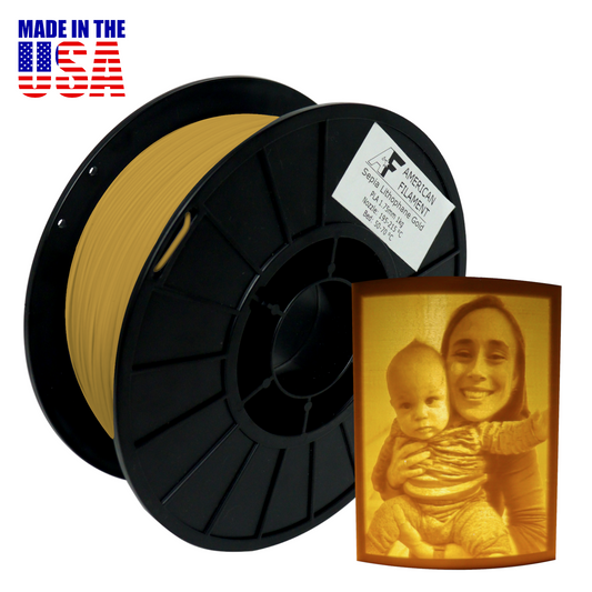 Sepia Lithophane (NEW AND IMPROVED!) AF 1.75mm PLA Filament - created by Lithophane Maker! American Filament