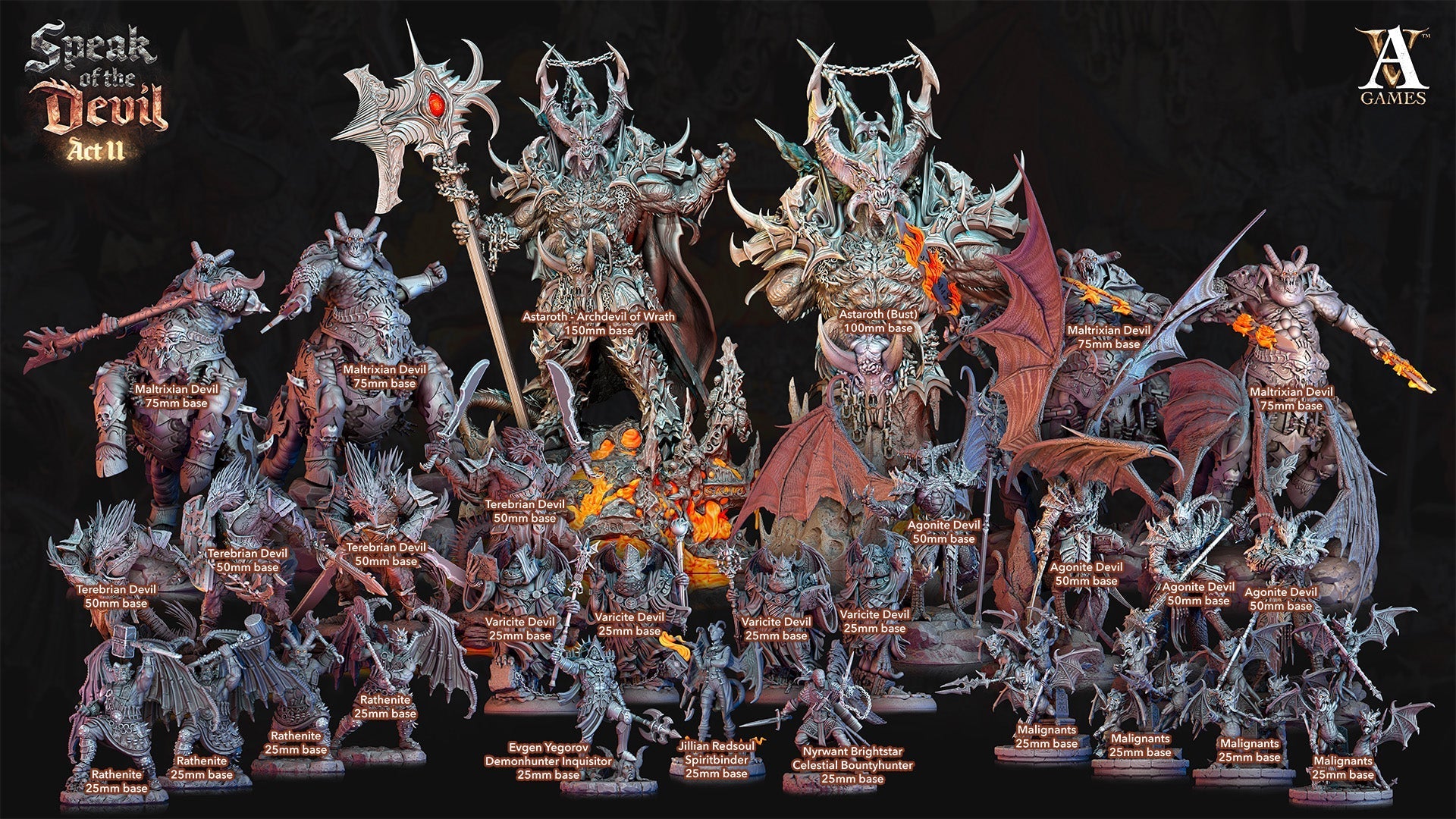 3D Printed Archvillain Games Agonite Devil Speak of the Devil Act II 28 32mm D&D 3D Printing Boss