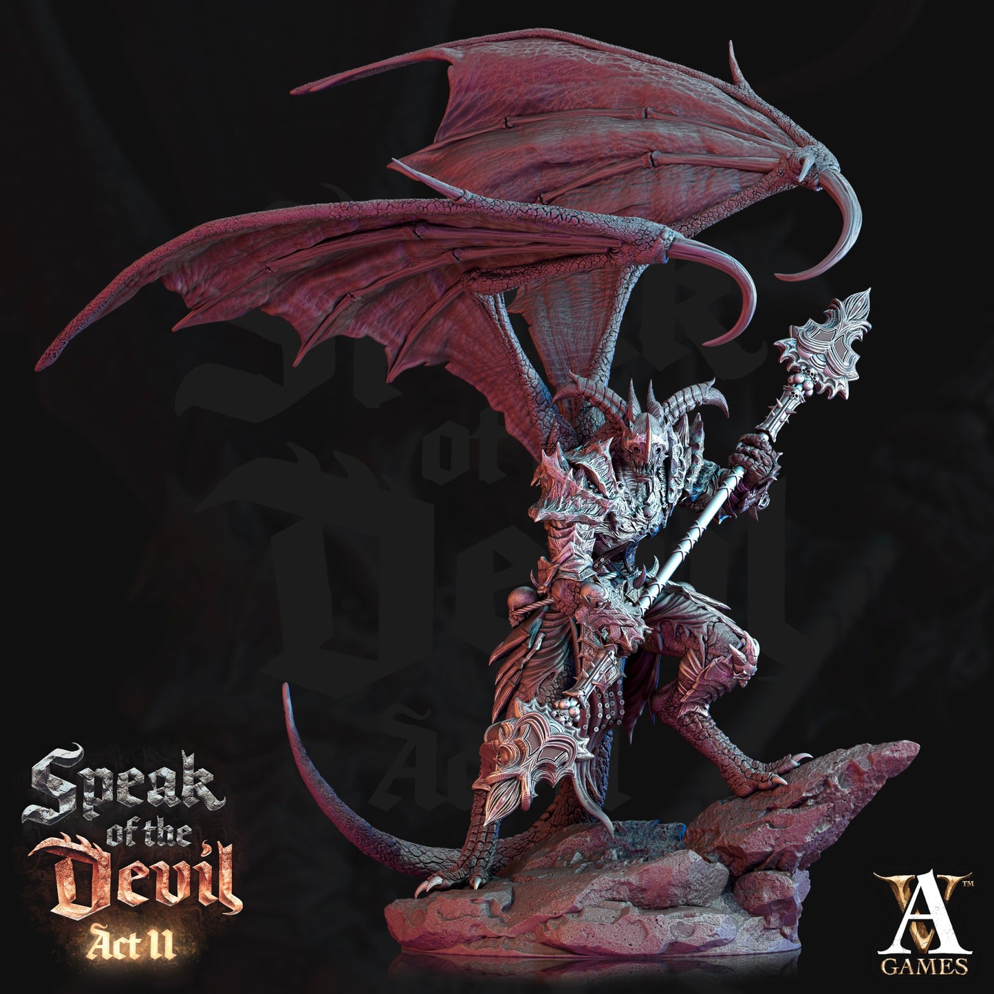 3D Printed Archvillain Games Agonite Devil Speak of the Devil Act II 28 32mm D&D 3D Printing Boss