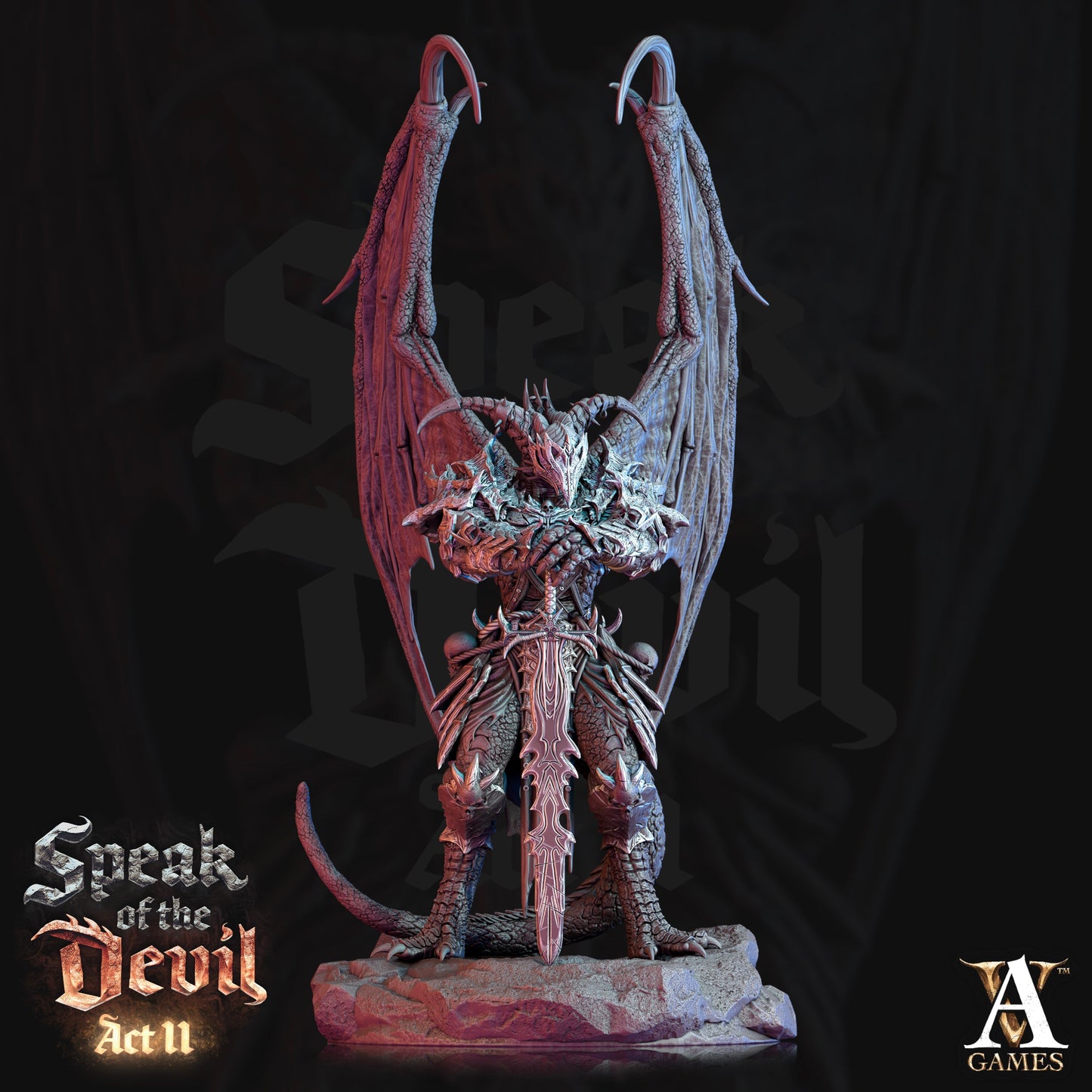 3D Printed Archvillain Games Agonite Devil Speak of the Devil Act II 28 32mm D&D 3D Printing Boss