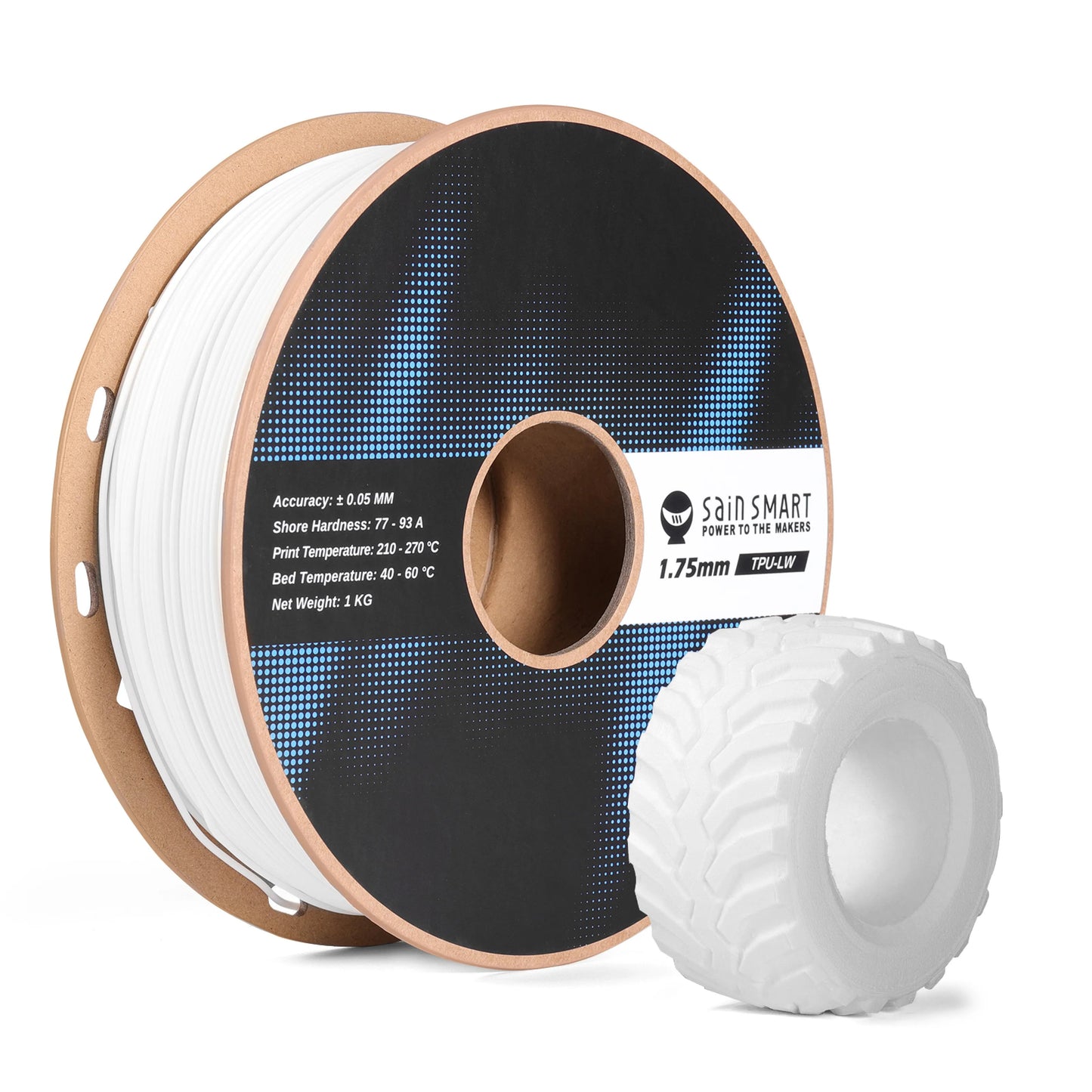 Lightweight TPU Filament 1.75mm, Foaming LW-TPU 77A–93A, High Resilience & Matte Finish   Filament   3DPrintiverse.com