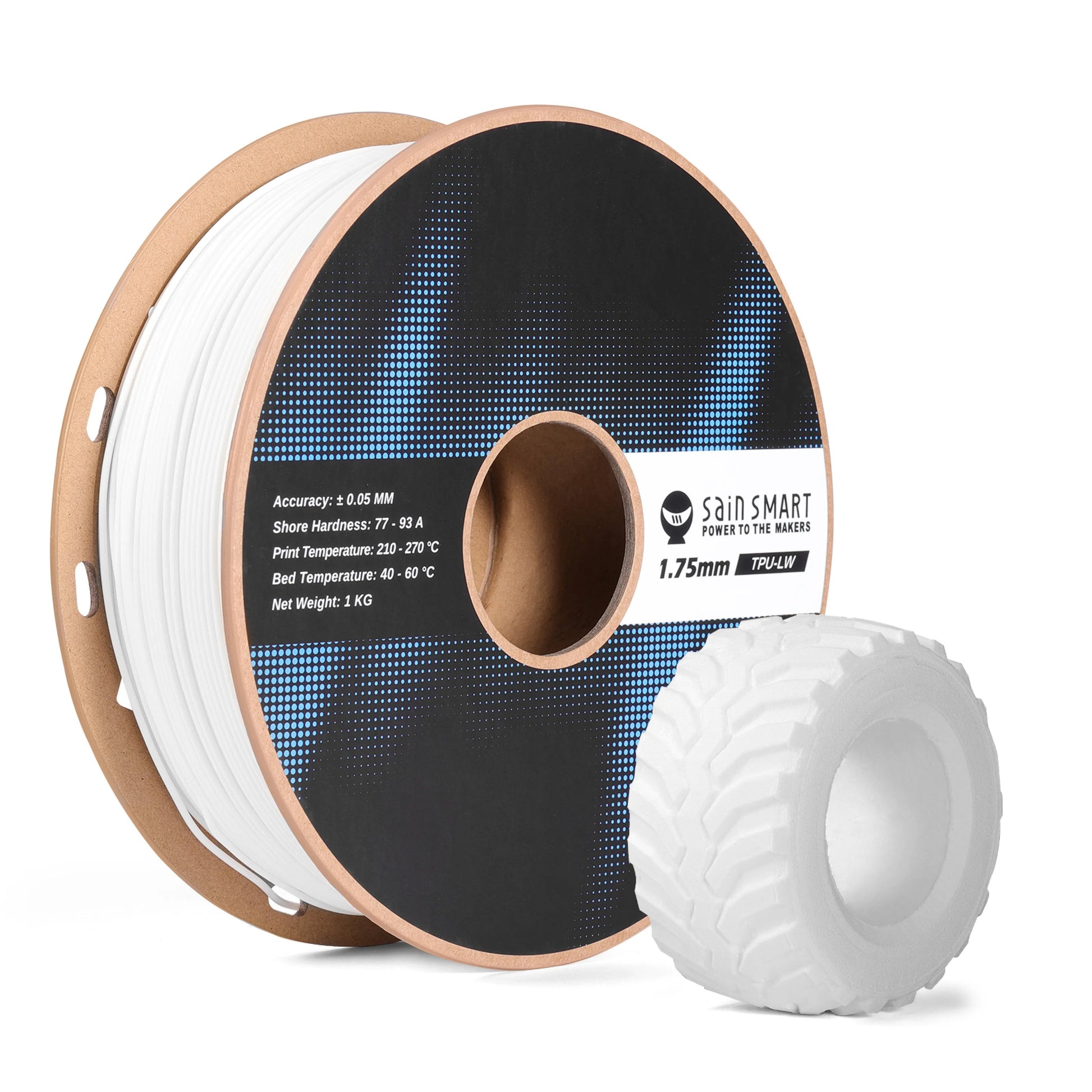 Lightweight TPU Filament 1.75mm, Foaming LW-TPU 77A–93A, High Resilience & Matte Finish   Filament   3DPrintiverse.com