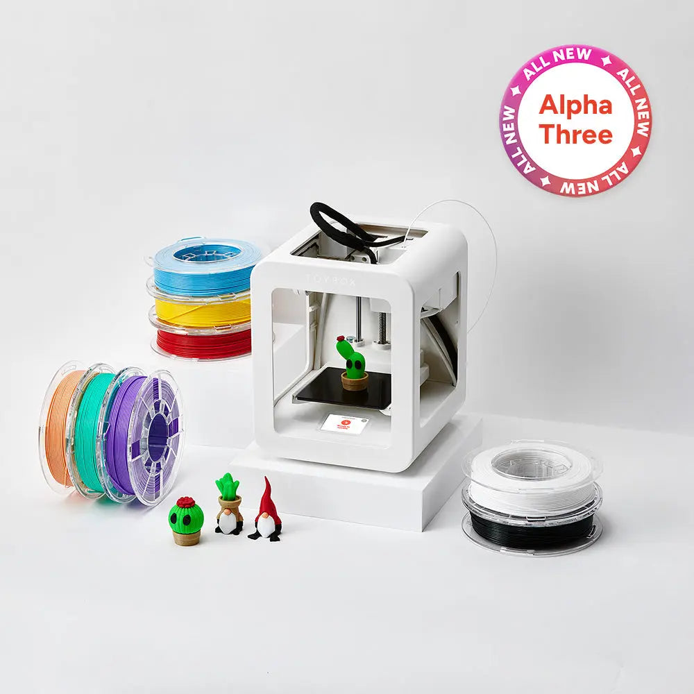 Toybox Alpha Three Deluxe 3D Printer Bundle   printer   3DPrintiverse.com