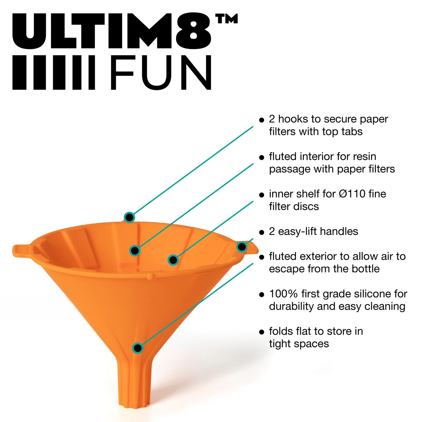 ULTIM8™ FUN - Ultimate Funnel for Resin   Resin Tool   3DPrintiverse.com