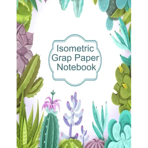 Isometric Graph Paper Notebook: Graphic Paper Composition Notepad (.28" per side) To Draw Puzzles, Complex or Labyrinthine 3D Images With Boxes - Geom - Paperback BooksCloud