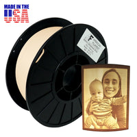 Warm Lithophane White AF 1.75mm PLA Filament - created by Lithophane Maker!   Lithophane PLA   3DPrintiverse.com