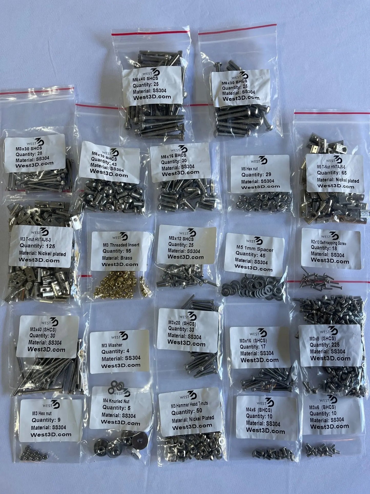 West3D Stainless Steel Fastener Kit for Voron 2.4 (BDF)   Fasteners  64.99 3DPrintiverse.com