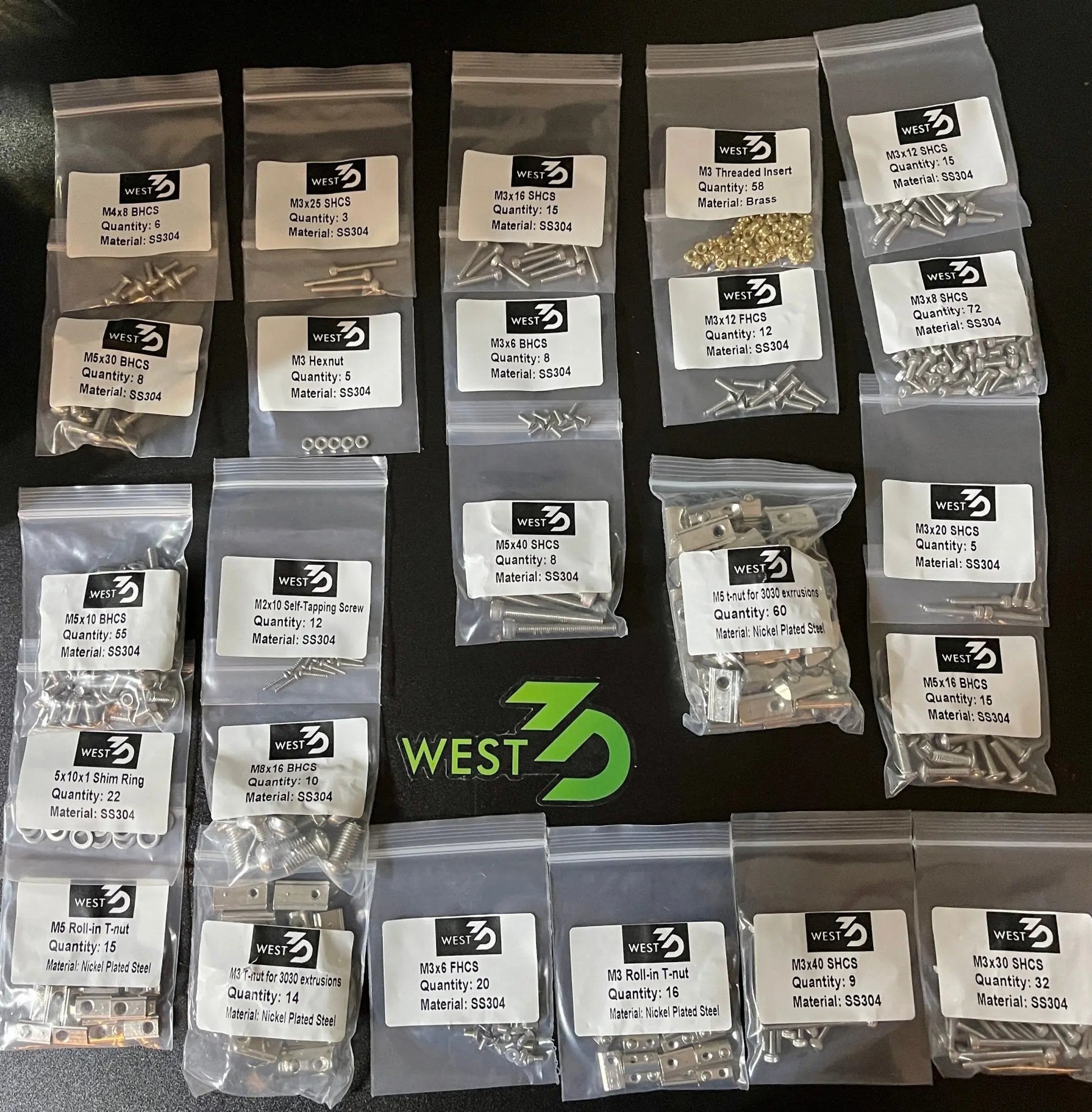 West3D Stainless Steel Fastener Kit for Voron Switchwire (BDF)   Hardware Fasteners   3DPrintiverse.com