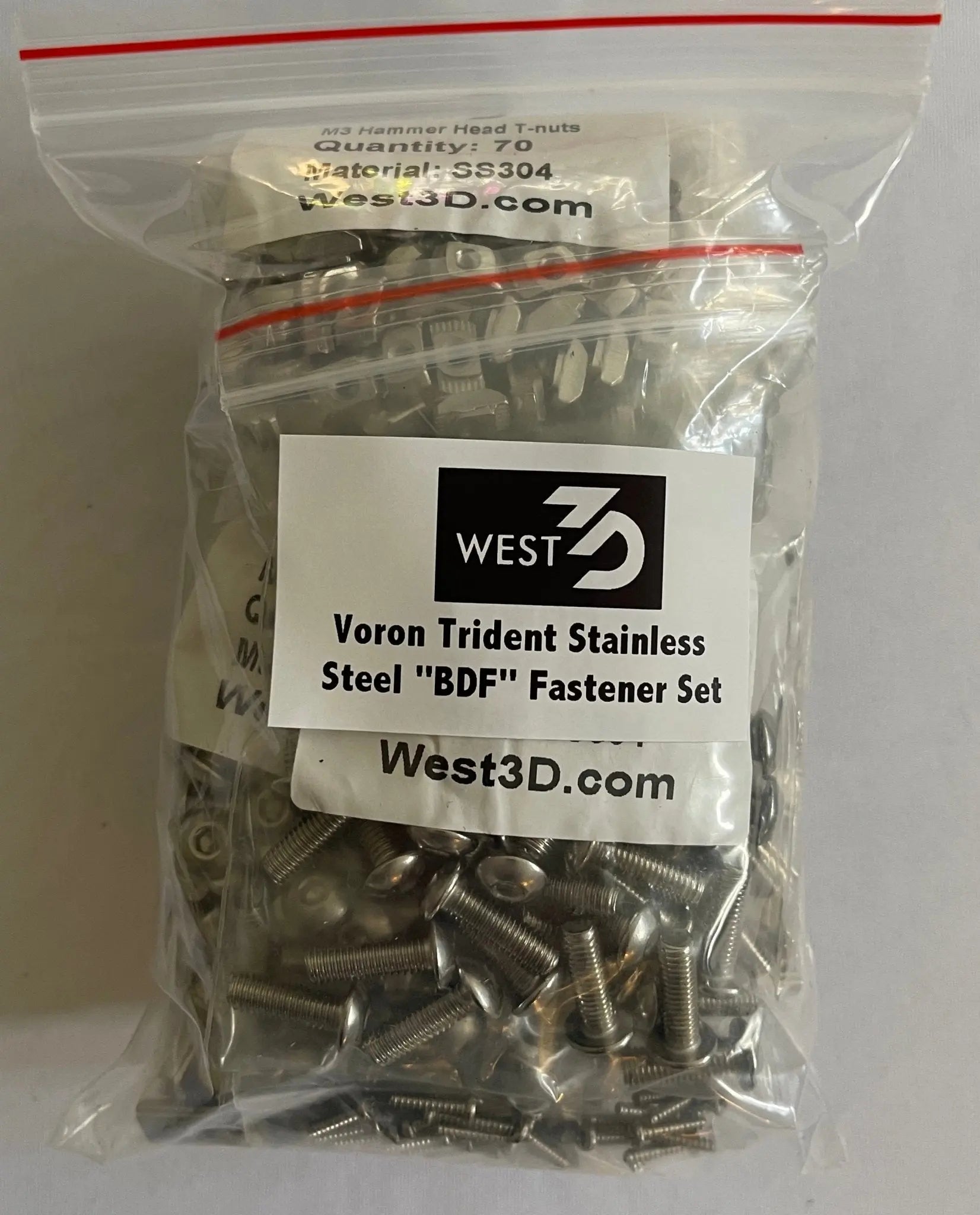 West3D Stainless Steel Fastener Kit for Voron Trident (BDF)   3D Printer Accessories  69.99 3DPrintiverse.com