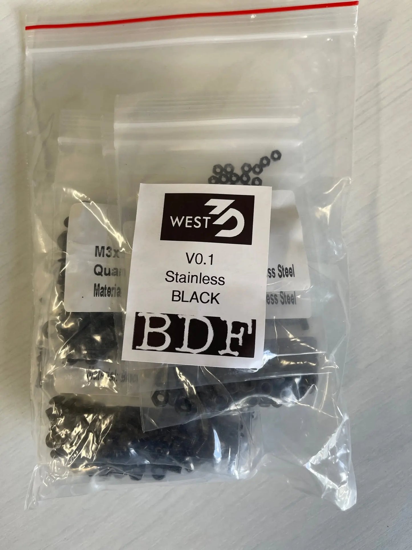 West3D Stainless Steel Fastener Kit for Voron v0.2 (BDF)   Hardware Fasteners  39.99 3DPrintiverse.com