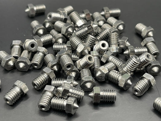 West3D's Undertaker Tungsten Carbide Nozzle (V6, Volcano, Bambu, MK8, K1)   3D Printer Accessories   3DPrintiverse.com