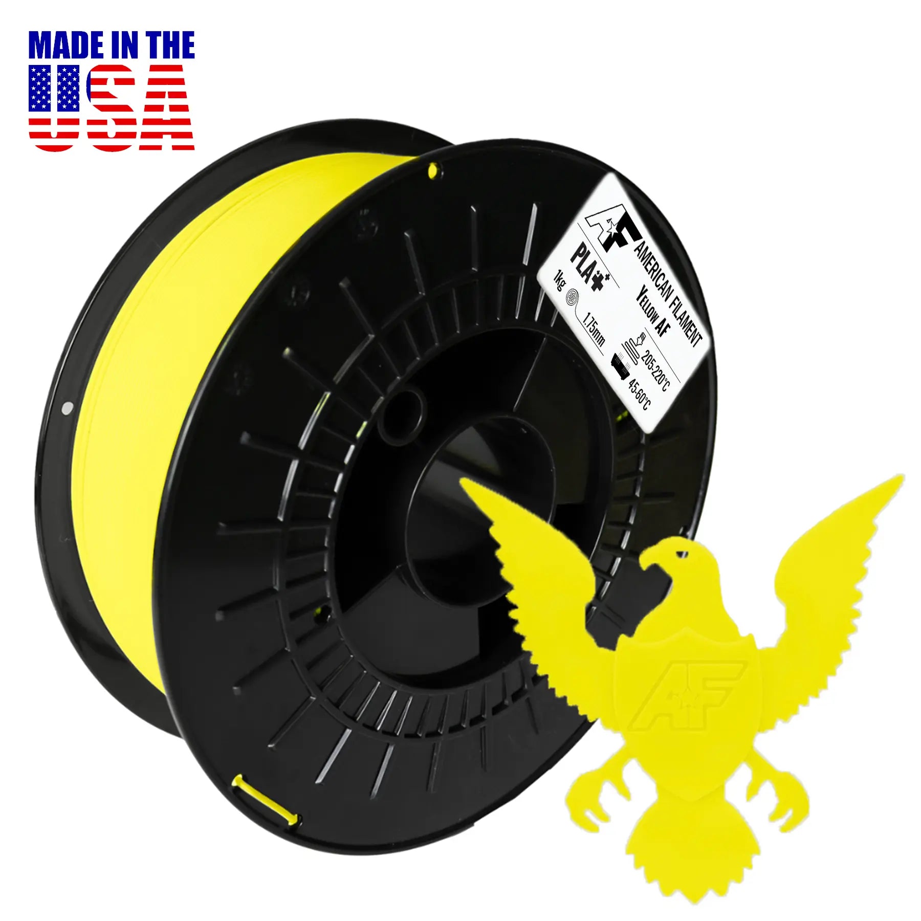 Yellow AF 1.75mm PLA+ Filament for Color Lithophanes   CMYK PLA+   3DPrintiverse.com