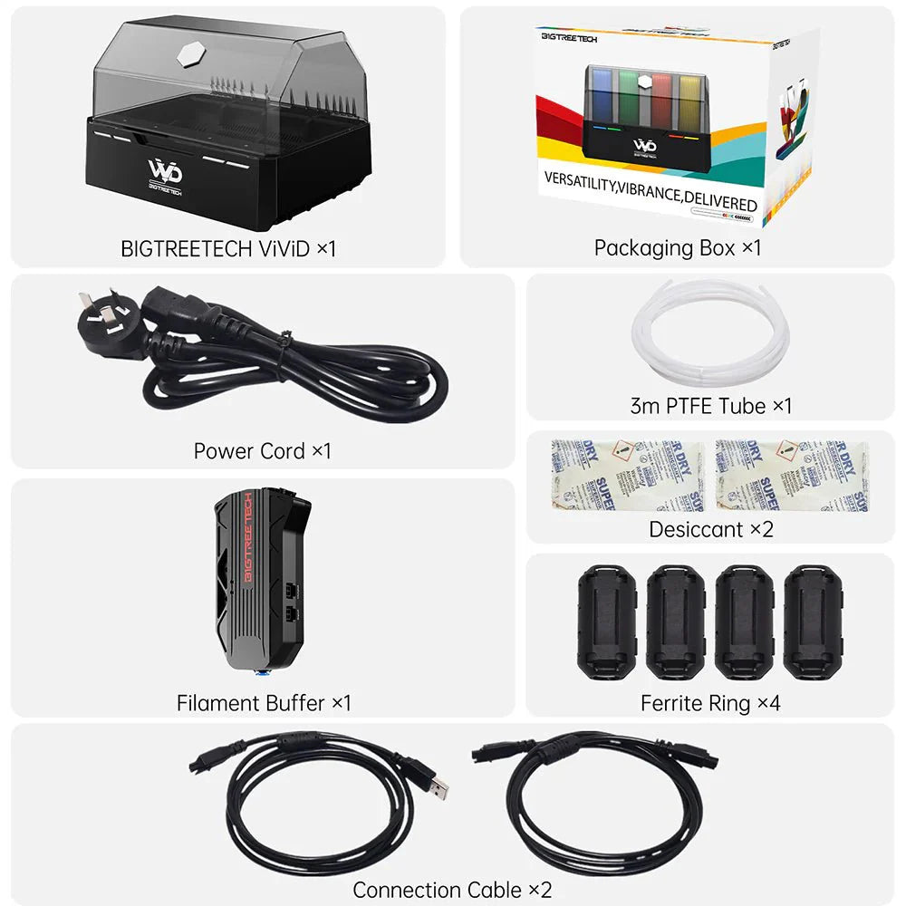 BIGTREETECH ViViD Multi-Color Filament System and Dryer Box for Klipper 3D Printers