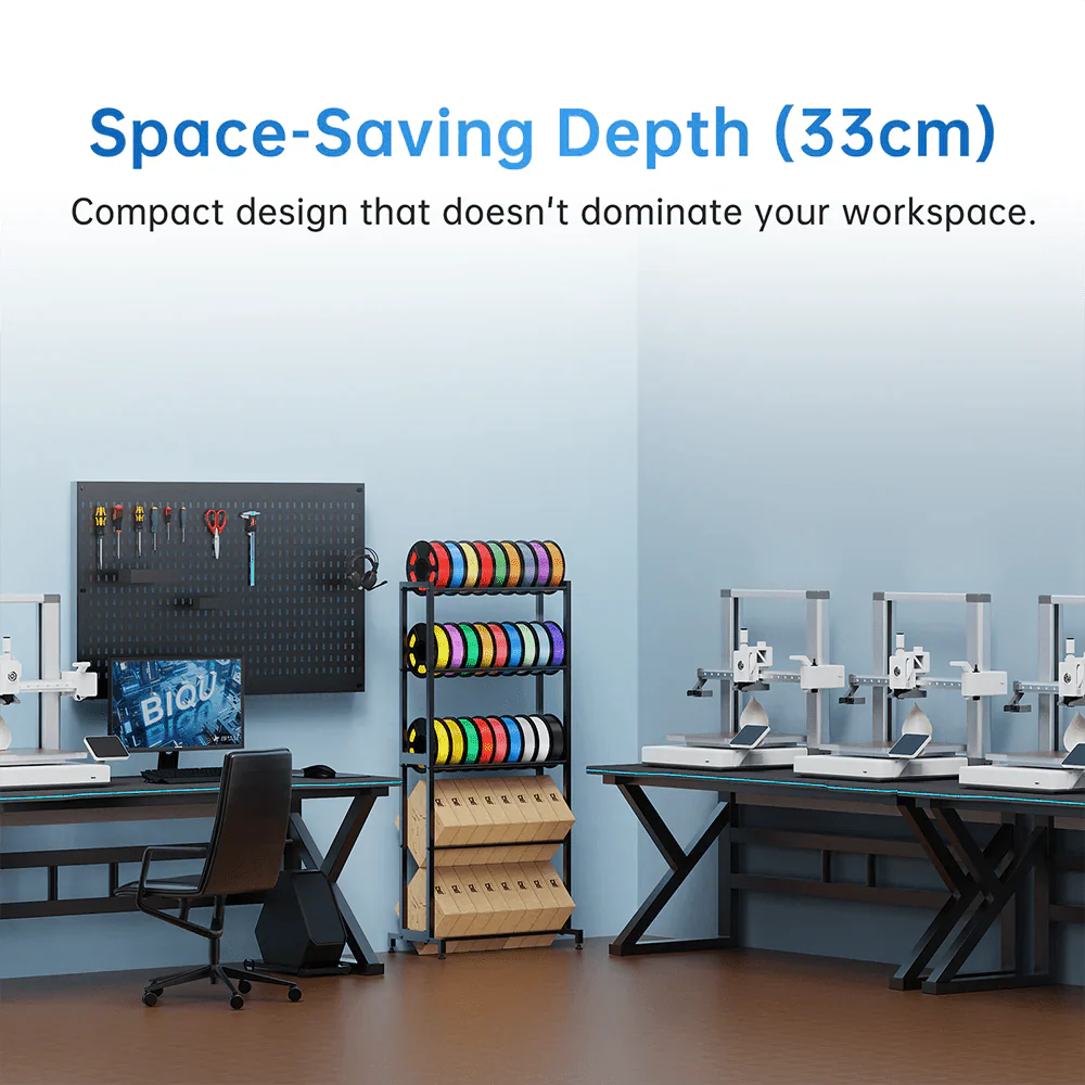 Biqu Panda Filament Storage Feed Rack 5-tier holds 40+ 1kg spools   3D Printer Accessories   3DPrintiverse.com