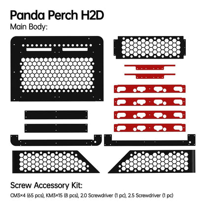 Biqu Panda Perch H2 and HT Add-on - Aluminum Mount for Two AMS and Multiple AMS HT for Bambu Lab H Series 3D Printer (H2D H2C H2S)   3D Printer Accessories   3DPrintiverse.com